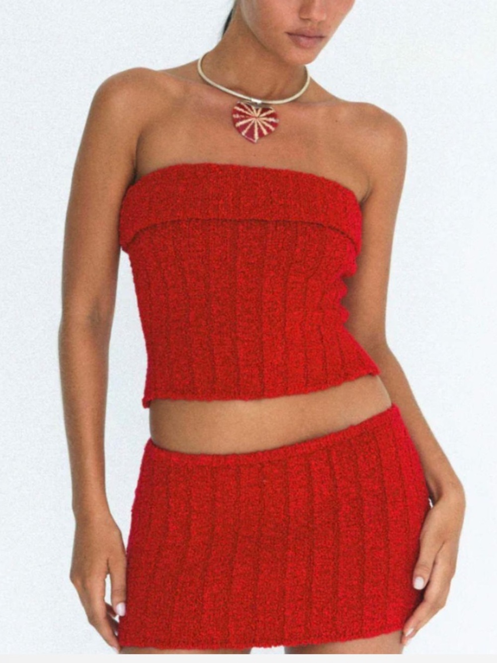 Indah Set Boucle Skirt and Strapless top set